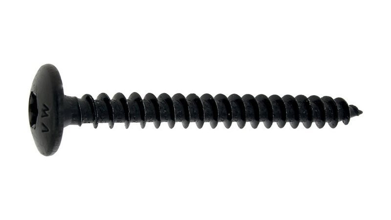 Vis de penture Torx acier zingué noir Ø 6 mm Viswood