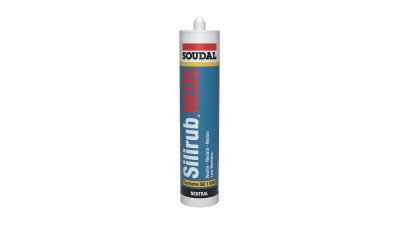 Mastic silicone neutre Silirub Neo5 blanc carton de 24 Soudal