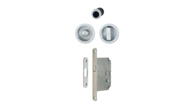 Set de condamnation porte coulissante HOPPE 4920 argent