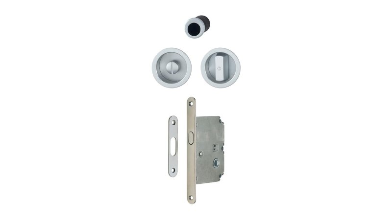 Set de condamnation porte coulissante HOPPE 4920 argent