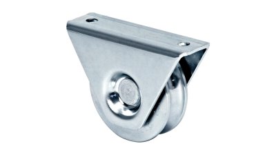 Roue à gorge ronde Ø 80 mm à support extérieur Comunello 327 pour portail coulissant