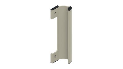 Poignée de tirage pour fermeture encastrée série 6790 de coulissant aluminium - blanc - hauteur 204 mm - La Croisée DS