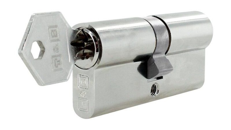 Cylindre double Thirard Oxyloc laiton nickelé panneton inox pour environnement corrosif
