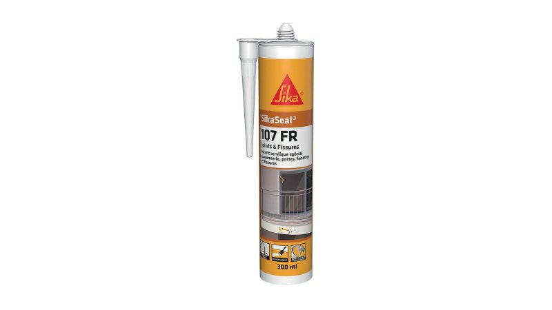 Mastic acrylique SikaSeal 107 blanc Sika carton de 12 cartouches