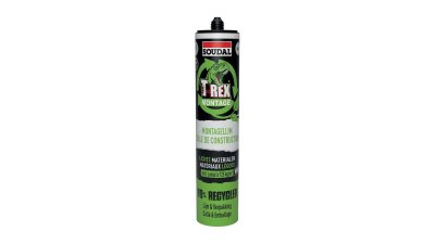 Colle de montage aqueuse T-Rex Green Soudal cartouche 350 g