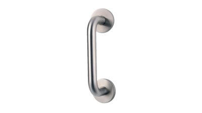 Poignée de tirage droite sur rosettes inox Ø 19 mm - porte battante - entraxe 150 ou 300 mm - Vachette