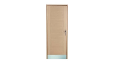 Plaque de protection de porte aluminium argent 250 mm Duval