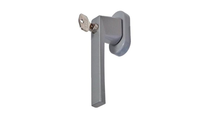 Levier de fenêtre à clé FG 110 aluminium argent ABUS