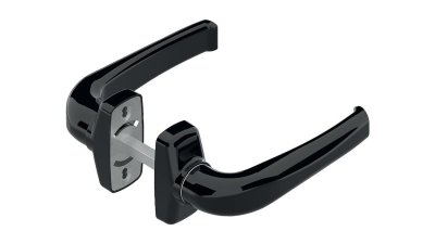 Béquille double sur rosace Crystal aluminium gris RAL 9006 La Croisée DS