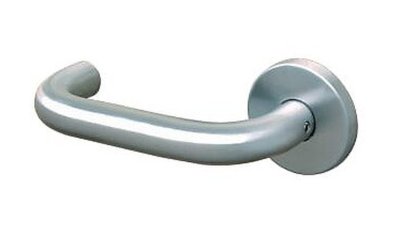 Béquille double contrecoudée inox 304 sur rosace ronde EST 41 Normbau