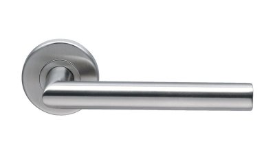 Béquille double droite inox 304 sur rosace ronde EST 21 Normbau