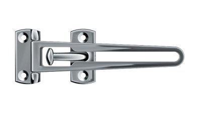 Entrebâilleur de porte à fil plat pour portes affleurantes zamak chromé Socona