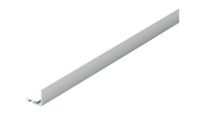 Cornière basse aluminium satiné argent 2,55 m pour porte de placard coulissante Seed