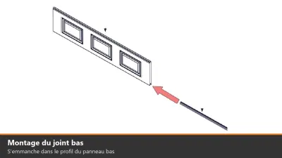 Joint bas d’origine pour porte de garage sectionnelle Maguisa — réf. CU-W-9010