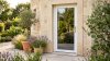 Porte-fenêtre PVC 1 ouvrant sur mesure – vue extérieure depuis la terrasse
