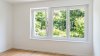 Fenêtre PVC 3 vantaux tout ouvrant sur mesure – vue intérieure, ouvrant simple en position soufflet