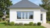 Fenêtre PVC 4 vantaux sur mesure, 2 fixes et 2 ouvrants au centre – vue extérieure