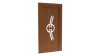 Porte d'entrée PVC modèle 009 – Semi-Vitrée Design, 2 Courbes et Anneau, visuel en finition bois