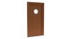 Porte d'entrée PVC modèle 010 – Semi-Vitrée Moderne, Hublot Rond en Partie Haute, visuel en finition bois