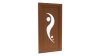 Porte d'entrée PVC modèle 011 – Semi-Vitrée Design, Vague en S et 3 Hublots, visuel en finition bois