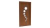 Porte d'entrée PVC modèle 012 – Semi-Vitrée Design, Cascade de 8 Hublots, visuel en finition bois