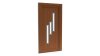Porte d'entrée PVC modèle 015 – Semi-Vitrée Moderne, 3 Vitrages en Escalier, visuel en finition bois