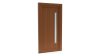 Porte d'entrée PVC modèle 029 – Semi-Vitrée Moderne, Fente Vitrée Latérale, visuel en finition bois