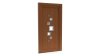 Porte d'entrée PVC modèle 031 – Semi-Vitrée Design, Cascade de Carrés, visuel en finition bois