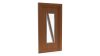 Porte d'entrée PVC modèle 035 – Vitrée Moderne, Vitrage Tranché en Diagonale, visuel en finition bois