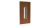 Porte d'entrée PVC modèle 038 – Semi-Vitrée Design, Vitrage Élancé et Dents de Scie, visuel en finition bois