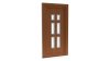 Porte d'entrée PVC modèle 046 – Vitrée Style Ancien, 6 Vitrages en 2 Colonnes, visuel en finition bois