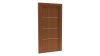 Porte d'entrée PVC modèle 057 – Pleine Moderne, 3 Baguettes Horizontales, visuel en finition bois