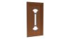 Porte d'entrée PVC modèle 081 – Vitrée Style Ancien, 2 Éventails et Long Vitrage, visuel en finition bois
