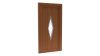 Porte d'entrée PVC modèle 104 – Semi-Vitrée Design, Grand Losange, visuel en finition bois