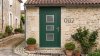 Porte d'entrée PVC sur mesure Vitrée Moderne, 3 Rectangles Superposés – modèle 007, photo d'ambiance