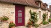 Porte d'entrée PVC sur mesure Semi-Vitrée Style Ancien, Éventail et 4 Rectangles – modèle 021, photo d'ambiance