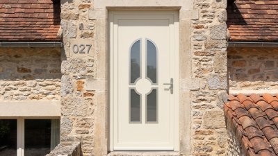 Porte d'Entrée PVC Sur Mesure – Vitrée Style Ancien, Vitrages Cintrés et Médaillon