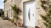 Porte d'entrée PVC sur mesure Semi-Vitrée Design, Croissant de Lune – modèle 040, photo d'ambiance