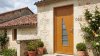 Porte d'entrée PVC sur mesure Vitrée Design, Voile en 5 Sections – modèle 055, photo d'ambiance
