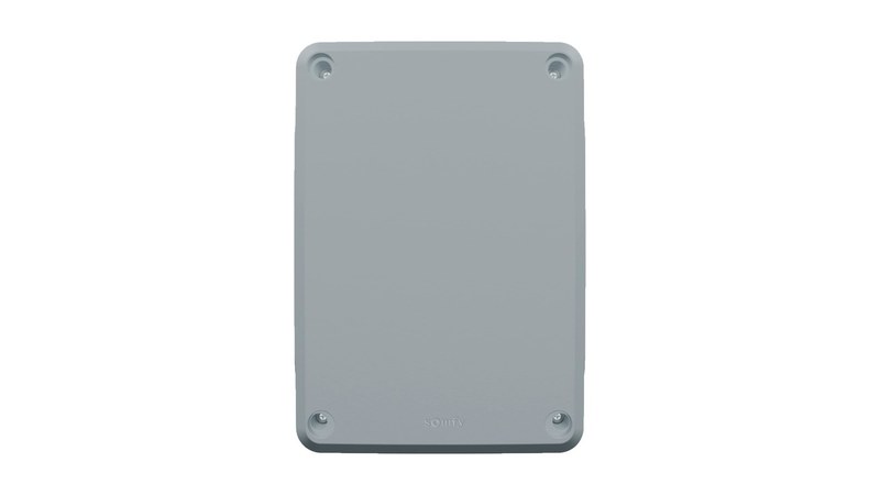 Armoire de commande Somfy 3S+ io fermée — boîtier IP44 (vue de face)