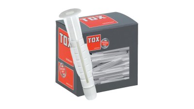Chevilles universelles à collerette TOX Trika en polypropylène, boîte