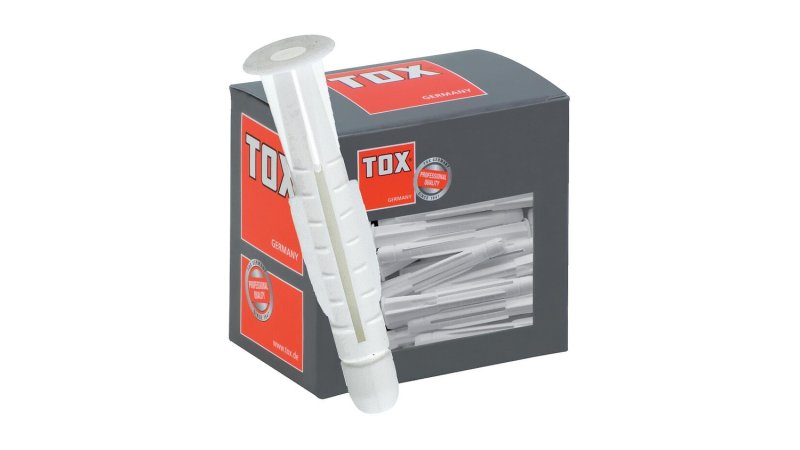 Chevilles universelles à collerette TOX Trika en polypropylène, boîte