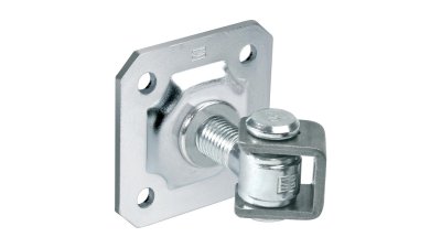 Gond de portail réglable sur platine à visser M20 - réglage 60 à 85 mm - acier zingué - 150 kg la paire - Comunello 162