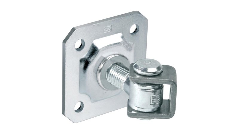 Gond de portail réglable sur platine à visser M20 Comunello 162