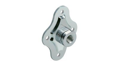 Platine réglable Rustica pour gond M20 à visser - double réglage horizontal et vertical - acier zingué - Comunello 154R