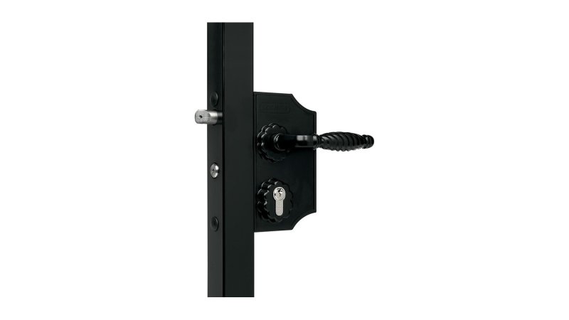 Serrure de portail battant style fer forgé noire Locinox LAKQ30H2