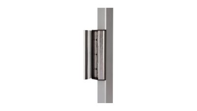 Gâche réglable de portail battant et portillon - inox, butée alu noire - profils de 40 à 60 mm - Quick-Fix - Locinox SAKLQF2
