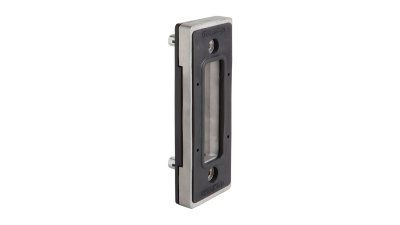 Gâche en applique auto-réglable pour serrure de portail coulissant - inox, arrêt caoutchouc - Quick-Fix - Locinox SSKZ