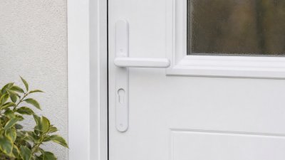 Ensemble de porte sur plaque étroite posé sur une porte d'entrée PVC