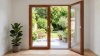 Porte-fenêtre bois 2 ouvrants — meranti verni